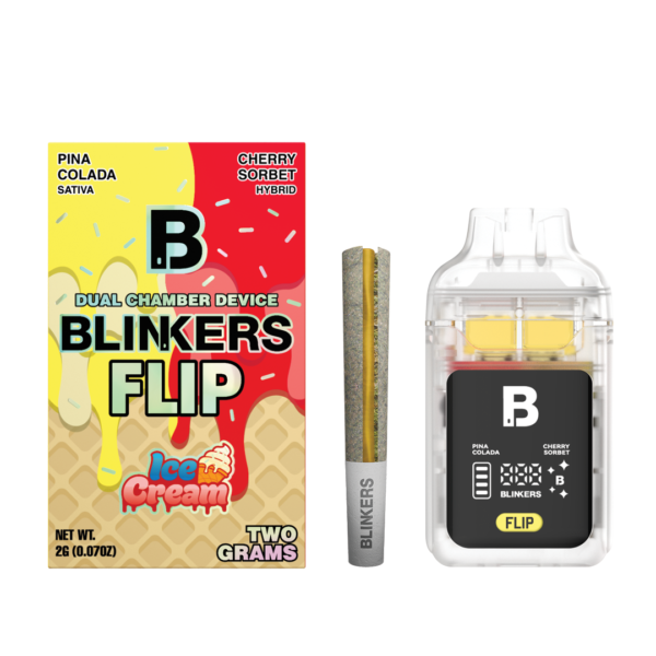 Blinkers 2G Flip Ice Cream | Pina Colada – Sativa x Cherry Sorbet – Hybrid