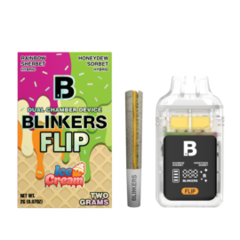 Blinkers 2G Flip Ice Cream | Rainbow Sherbet – Hybrid x Honeydew Sorbet – Hybrid